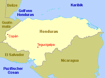 Honduras-Karte