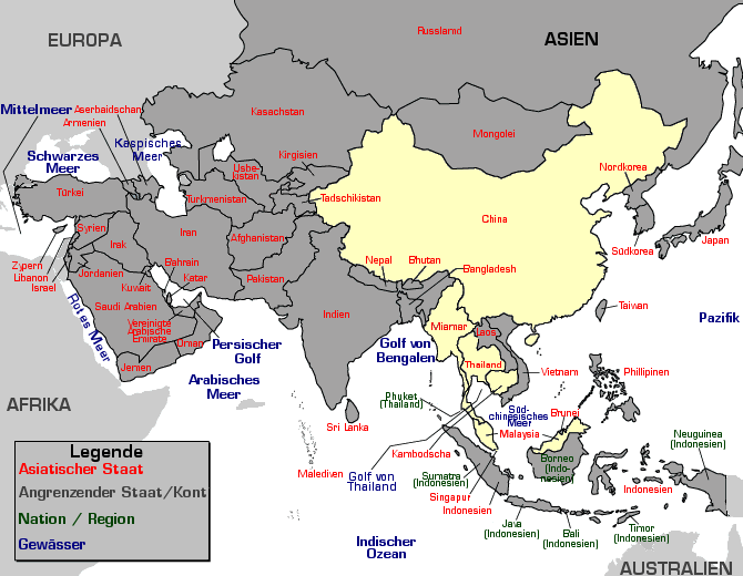 Asien-Karte