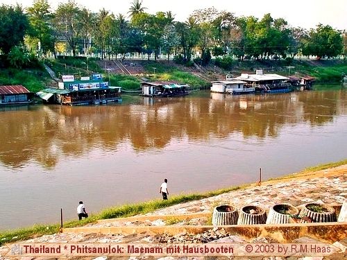 Phitsanulok - Hausboote auf dem Maenam