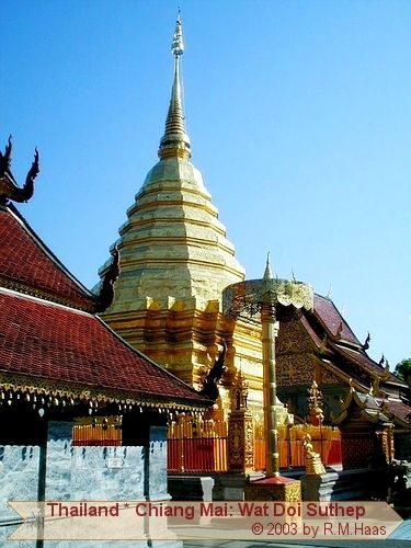 Goldener Chedi im Wat Doi Suthep